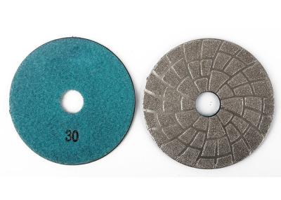 China Professional Vacuum Brazed Diamond Tools Granite Sanding Discs 30# 3 Inch for sale