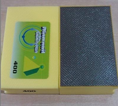 China Electroplated Diamond Hand Polishing Pad , Diamond Hand Pad 90x55mm for sale