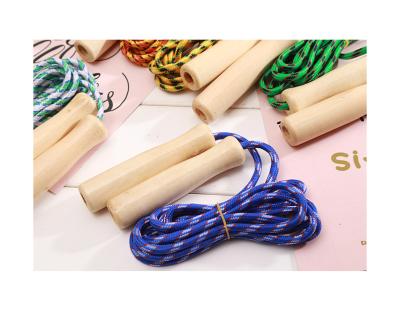 China Durable High Quality Long Handle Wooden Kids Speed ​​'Fitness Calorie Jump Rope For Kids for sale