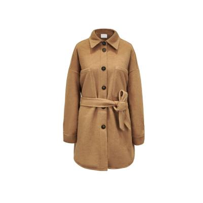 China Anti-wrinkle Long Coats Women Winter 2022 OEM Warmth Fashion Elite Office Lady Trench Coat for sale