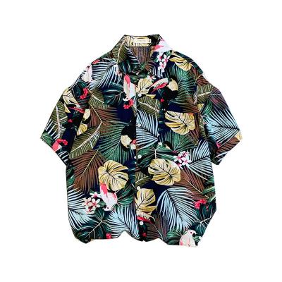 China Hot Sale Beach Flower Shirt Hawaiian Shorts Anti-Shrink Sheath Loose Large Size Slim Men's Shirt Men's Retro Shirts for sale