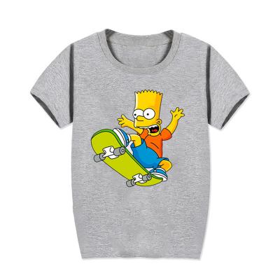 China Breathable Hot Sales Short Sleeve T-shirt Boys Summer Cotton Trendy Fashion Loose Wearing T-shirt for sale