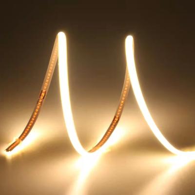 China Commercial LANDSCAPE cob single color white color DC12V 24V waterproof 120/m led ribbion ip68 led stripe cob led slim rope light for sale