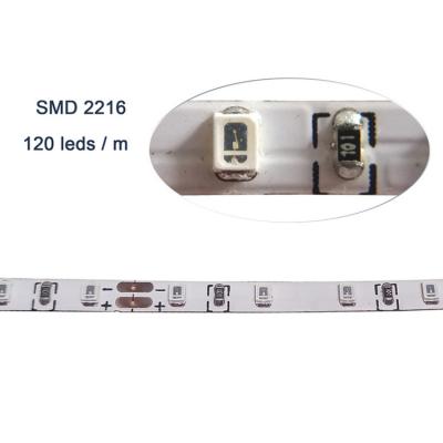 China Wholesale Slim PCB CRI90 Flexible 120leds Smd 2216 Width Mini 3.5mm Led Strip Lights for sale