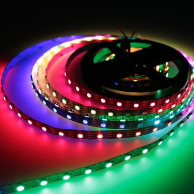 China LANDSCAPE programmable wifi control digital remote smd 5050 dc5V RGB led stripe light sk6812 portable accessible LED strip rolls 5m 10m for sale