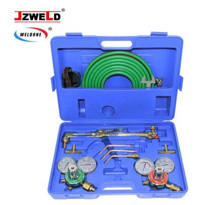 China Good and full brass oxygen and acetylene gas cutting torch and welding kit, portable cutting and welding equipment for sale