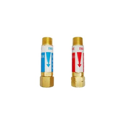 China 288L 288R Full Brass Non-Return Valve Oxygen Acetylene Gas Return Arrestor For Regulator for sale