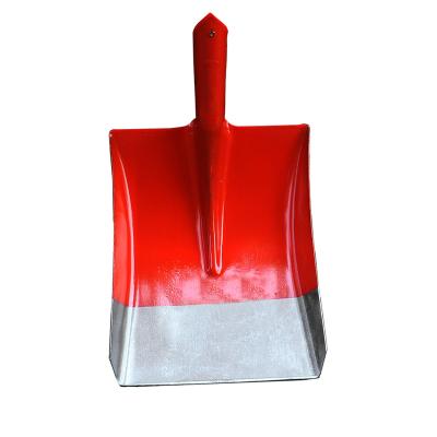 China Agriculture High Quality Red Shovel Head Metal Shovel With Wooden Handle for sale