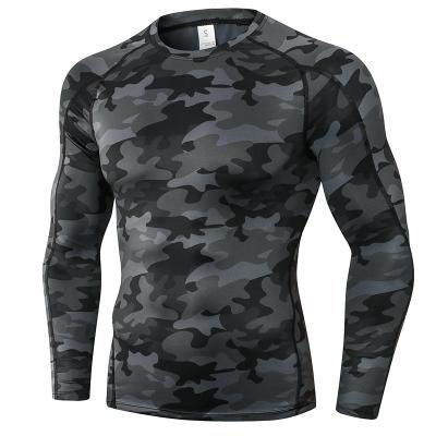 China Breathable Men's Pro Tight Fitness Training Good Elasticity And Quick Dry Long Sleeved Shirt for sale