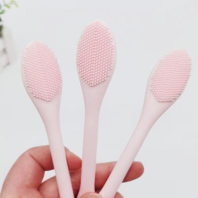 China Double Sided Silicone Nose Cleansing Brushes Exfoliate Blackheads Silicone Brush Mask Face Mask Cosmetic Tools for sale