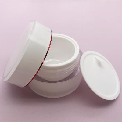 China Eco-friendly 0.5oz 1oz 2oz Small Small Cosmetic Plastic Acrylic Loose Powder Containers Jars With Screw Plastic Lids for sale