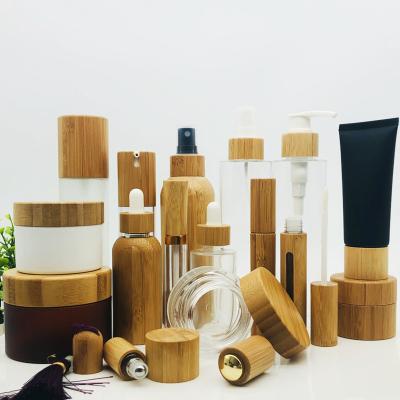 China Natural Bamboo Empty Tube Lip Mascara Container Cosmetic Packaging Eco-friendly Biodegradable High Gloss Cosmetic for sale