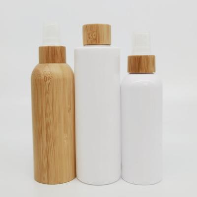 China 15ml 30ml 50ml Cosmetic Plastic Airless Lotion Bottle Pump Bottle Eco-friendly Bamboo Plastic Airless Lotion Pump Bottle for sale