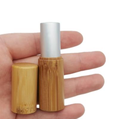 China Luxury Empty Bamboo Cosmetic Lipstick Tubes Lip Gloss Lip Gloss Tube Holder Refillable Containers for DIY Make Up Gold Cosmetic Travel for sale