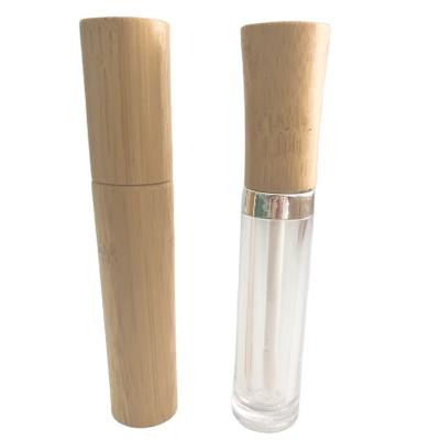 China Eco-Friendly Cosmetic Lipstick Cosmetic Bamboo Container Private Label Packaging 5g Wooden Lipbalm Tube for sale