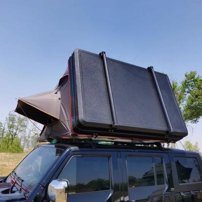 China Extended Type 2022 New 4 Person Automatic Aluminum Honeycomb Shell Car Roof Top Tents Hard For Camping for sale