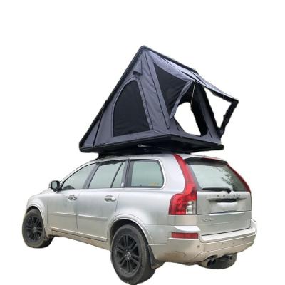 China Straight Bracing Type - 2 Person Mini Aluminum Camper Roof Tent Top Car Camping Roof Top Tent With Annex for sale