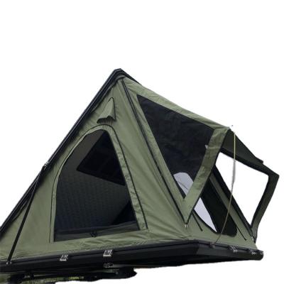 China Straight Brace Type 2021 Korean Aluminum Clam Shell Roof Tent Car Hard Shell Roof Top Tent 3-4 Person for sale