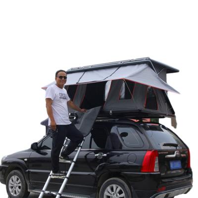 China Straight Tether Type 2021 New Design Auto Car Hard Top Roof Tent Car Camping Hard Shell Roof Top Tent for sale