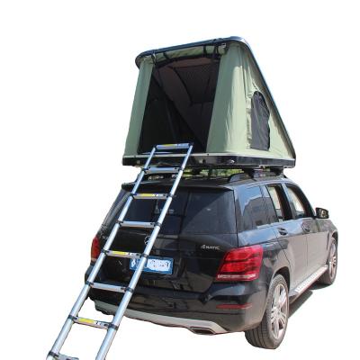 China Straight Tether Type Rover Classic Triangle Roof Cheapest Truck Chain Hard Shell Top Tent For Camping for sale