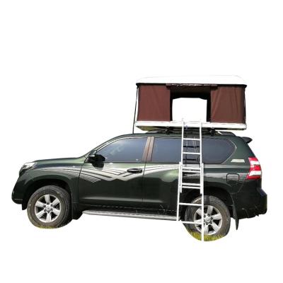 China Straight Tether Type 2021 Waterproof Fiberglass SUV Car Shell The Roof Top Tent Hard For Camping for sale