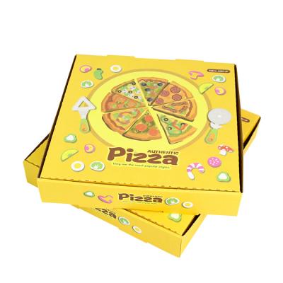 China Recycled Materials Modern Style Take Away Food Packaging Lunch Box Foil Stamping Delivery Pizza Box With Logo for sale