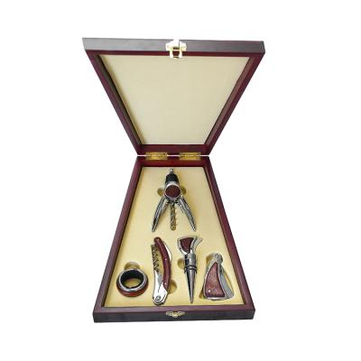 China Metal Wine Corkscrew, Stopper, Waiter's Friend Gift Box Set for sale