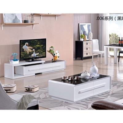 China Expandable Modern Home Tea Table Set Modern Wood Living Room Furniture TV Cabinet for sale