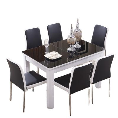 China / Wholesale Exquisite Beautiful Cheap Home Glass Dining Table Set Modern for sale