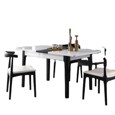 China / Sales Fashionable Cheap Exquisite Modern Luxury High Wooden Dining Table for sale