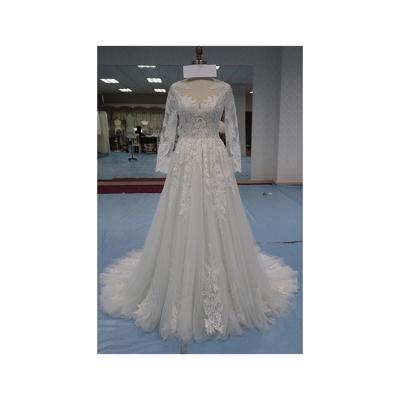 China Breathable High End Bridal Appliques High End Dress Plus Size Simple Elegant Rufflewhite Appliques Backless Wedding Dress Bridal Gowns for sale