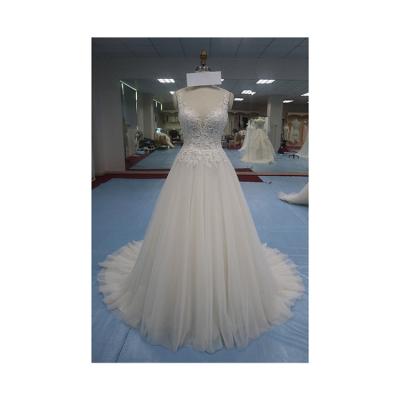 China Breathable Flower Wedding Dress 2022 New Style Bride Plus Size Flower Wedding Dresses Dreamy Full-sleeve Bridal Lace Dresses Ball Gowns for sale