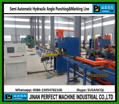 China Línea hidráulica/mecánica semi automática de Punching&Marking del ángulo (modelo YC160) en venta