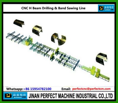 China China TOP CNC H Beam Drilling and Band Sawing Machine Supplier in Steel Structure Industry (Model SWZ1250) for sale