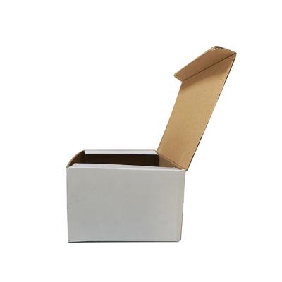 China Hot Selling Recyclable White Kraft Corrugated Paper Packing Box With Custom Logo for sale