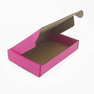 China Recyclable Cute Pink Shipping Boxes Pack Corrugated Cardboard Mailer Boxes For Craft Shipping Packaging Gifts Giving Products for sale