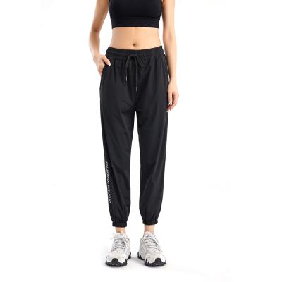 China Factory direct sales QUICK DRY black fashion cropped sports nylon women's pants spandex lantern pants for sale