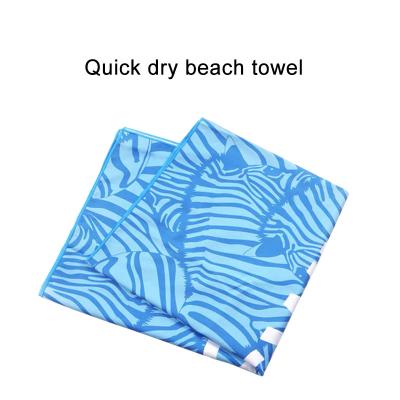 China Large Sublimation Quick Dry Microfiber Printed Beach Towel With Logo Custom Print for sale