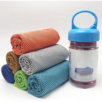 China oem sweat heat activated fitness wet sublimation mesh promotional Body Sports Gym cold Ice Microfiber cooling towel for sale