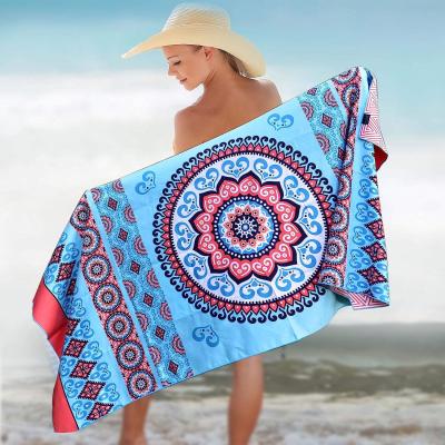 China Regular Size 75x150cm Microfiber Customized Beach Towel Absorbent Fabric for sale