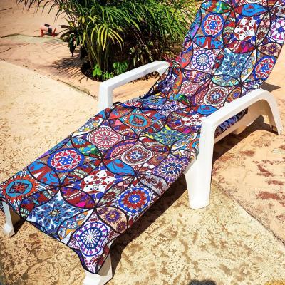 China Gepersonaliseerde Microfiber Sand Free Custom RPET Custom Beach Towel Met Zipper Pocket Te koop