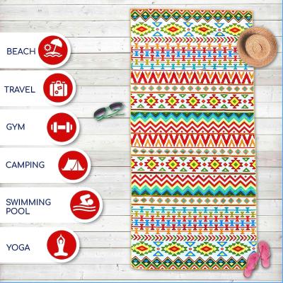 China Custom Oversized Quick Dry lightweight extra large Custom beach Towel For Sports Beach Gym Viagens à venda