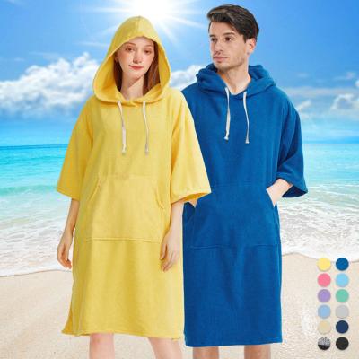 China Custom Poncho Micro Fiber Beach Towel Surf Quick Dry Sand Free for sale