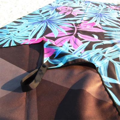 China Quick Dry Microfiber Solid Sublimation Sand Less Custom Beach Towel for sale