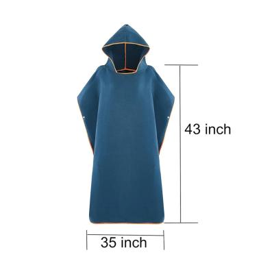 中国 Wholesale Custom Logo Quick Dry Microfiber Surf fast dry hooded poncho towel for adults 販売のため