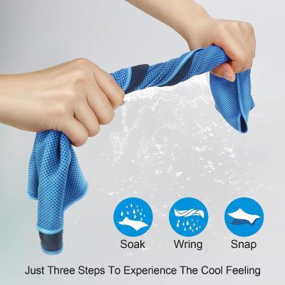 China Customized Sports Outdoor Quick Drying Fitness GYM Ice Cold Microfiber Cooling Towel for sale