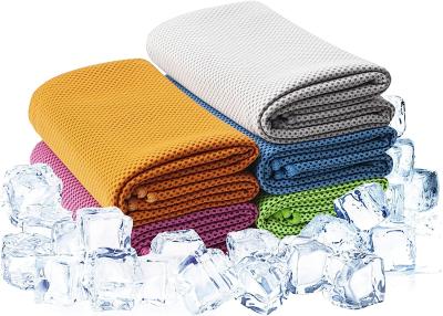 China Gym Sweat Cool Towel Microfiber Polyester Ice Sports Microfiber Cooling Towels with Custom logo for sale