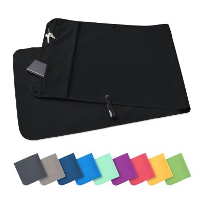 China Logotipo personalizado bordado Super Absorvente Soft Microfiber Gym Sport Sweat Towel Para Camping Equipamento de caminhada à venda