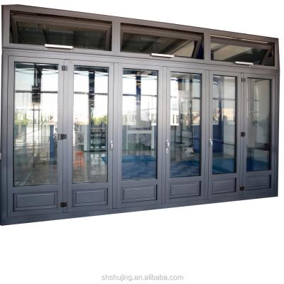 China New aluminum doors aluminum door price with mesh screen for safety and ventilation for aluminum folding door for sale