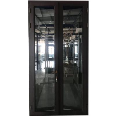 China Residential Used Aluminum Thermal Break Door Tempered Glass Doors Casement Glass Door Double Doors for sale